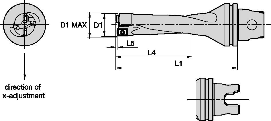 DFR KM40TS Shank • KM50TS Shank • 3 x D • Inch