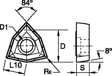 Modulares Bohren • Hartmetall-Schneidkörper für KSEM PLUS™ A1-Bohrköpfe