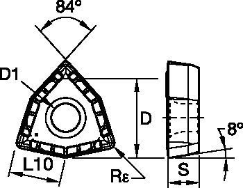 Foratura modulare • Inserto in metallo duro per testine A1 KSEM PLUS™