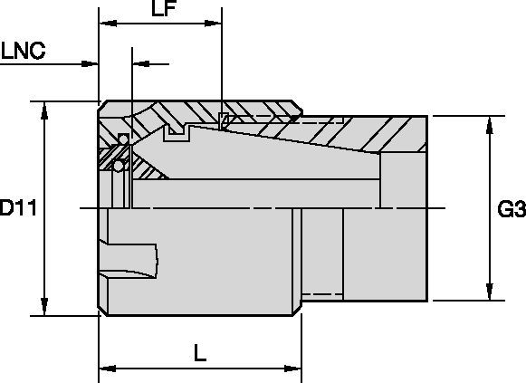 ER Locknut Slim Coolant