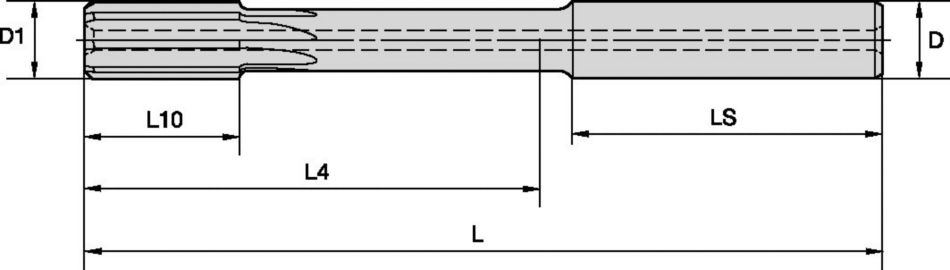 RMS with Straight Flutes and Internal Coolant