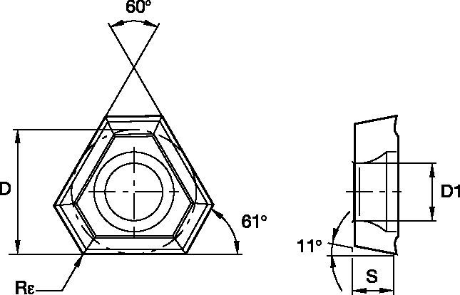 KSEM™ • Inserto di smussatura • Geometria TPGX-GD