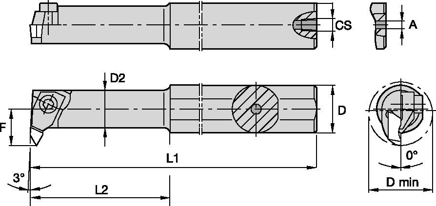 Top Notch™ Threading Boring Bars