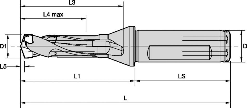 TDM1 • 3 x D • Flanged Shank • Metric