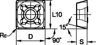 Inserts for KTMS T-Slot Cutters • SDMT-EGG