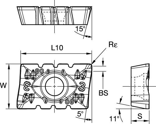 Inserts for KFSR Heavy-Duty APMT • G3 • Inch