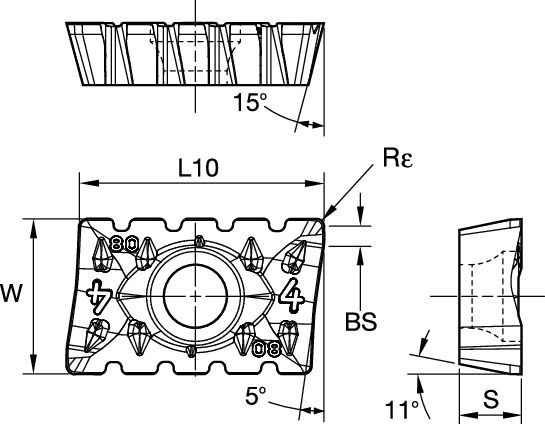 Inserts for KFSR Heavy-Duty APMT • G4 • Inch