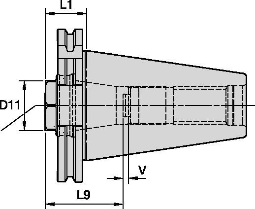 DV Shank Tools ER Single-Angle Collet Chucks Short