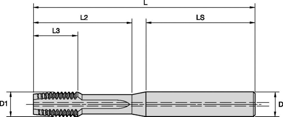 GX35 • Form E Bottoming Chamfer • Through Coolant M6 and Larger • Metric DIN 371, 374, and 376