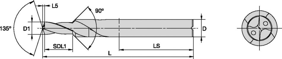 Solid Carbide Step Drill for Steel and Cast Iron