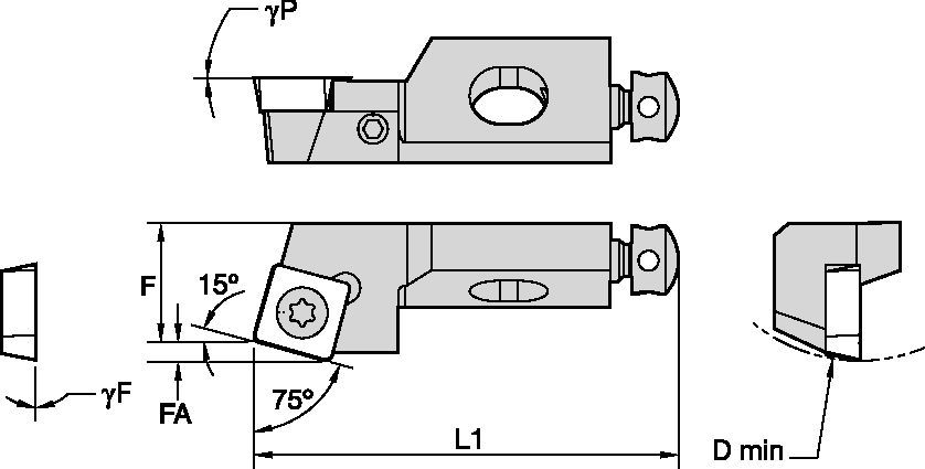 Screw-On SSRPR10CA09 Cartridge 1098574 - Kennametal