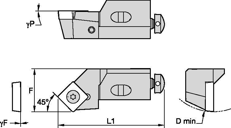 SSSC 45° Cartridge LR Turning - 3870384 - WIDIA