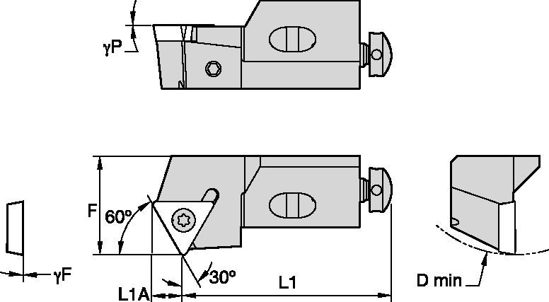 STWP 60° Cartridge LR Turning - 3870363 - WIDIA