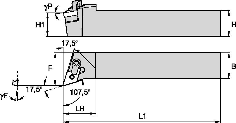 Kenloc™ MDQNR124B Toolholder 1096265 - Kennametal