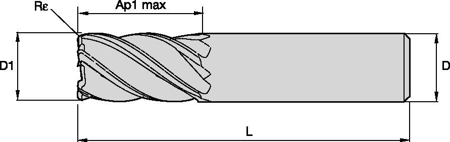 HARVI™ II Solid Carbide End Mill for Roughing and Finishing of Multiple Materials