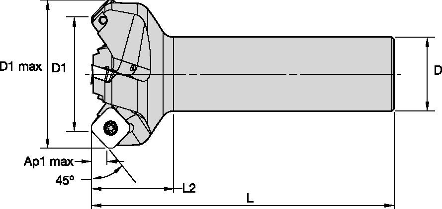 KSSM 45° • Cylindrical End Mills • Metric