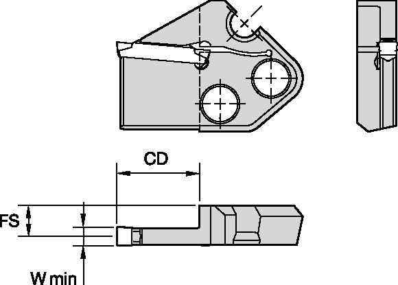A4™溝入れおよび旋削加工モジュラーブレード•外径溝入れ加工
