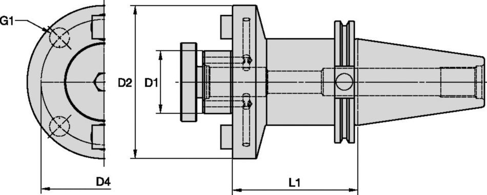 CAT Shank Tools Shell Mill Adapters with Through Coolant