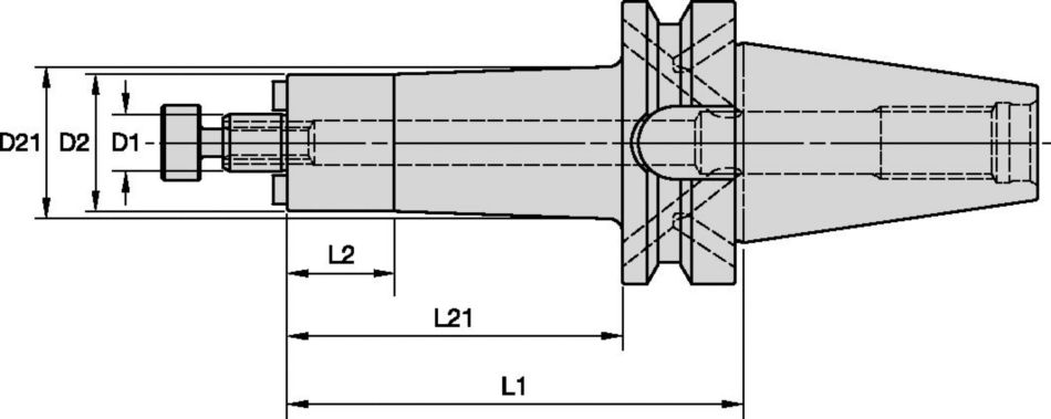 Shell Mill Adapters with Through Coolant