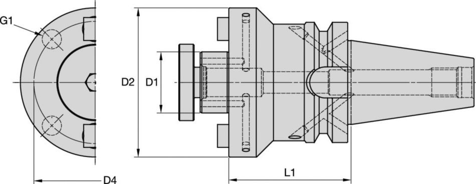 BT Shank Tools Shell Mill Adapters with Through Coolant