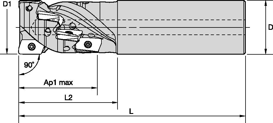 Indexable Helical End Mills