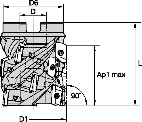 Indexable Helical End Mills