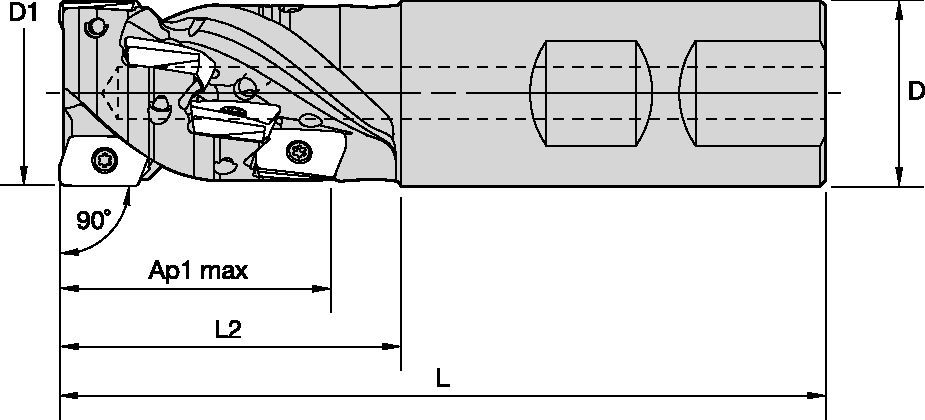 Indexable Helical End Mills