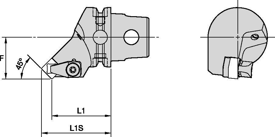 CSSN 45°-TNT-Metric CU Tool Holders & Adapters - 3746989 - Kennametal