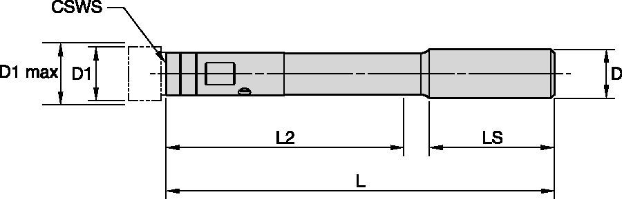 Straight Shank Bodies 5 x D • Axial Clamping