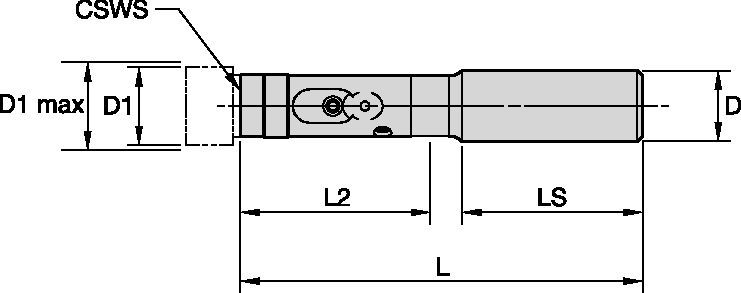 Straight Shank Bodies 3 x D • Radial Clamping