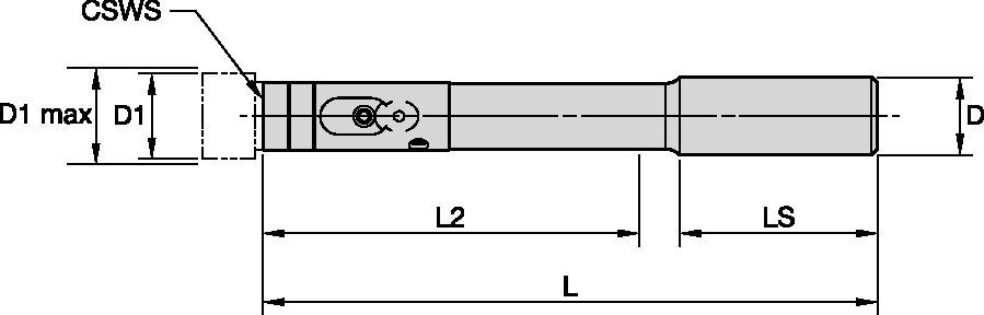 Straight Shank Bodies 5 x D • Radial Clamping