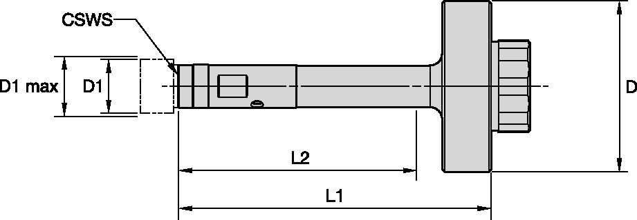Корпуса модульных разверток с хвостовиком SIF70 • Осевое крепление