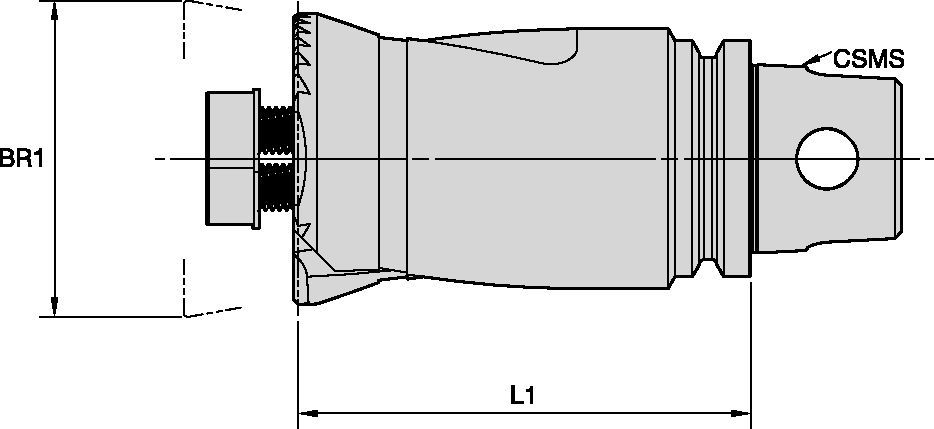 ROTAFLEX™ Rough Boring Adapter TCHS-KM TS - 3861152 - WIDIA