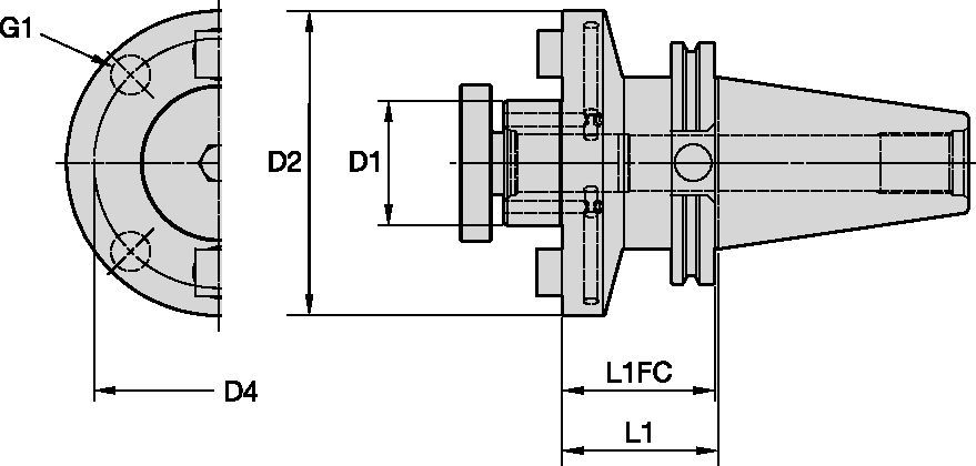 Shell Mill Adapters with Through Coolant