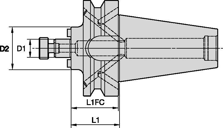 Shell Mill Adapters with Through Coolant