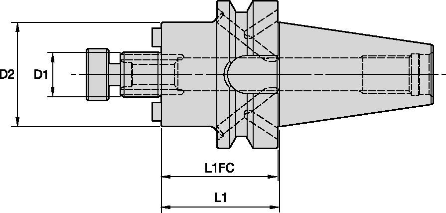 Shell Mill Adapters with Through Coolant