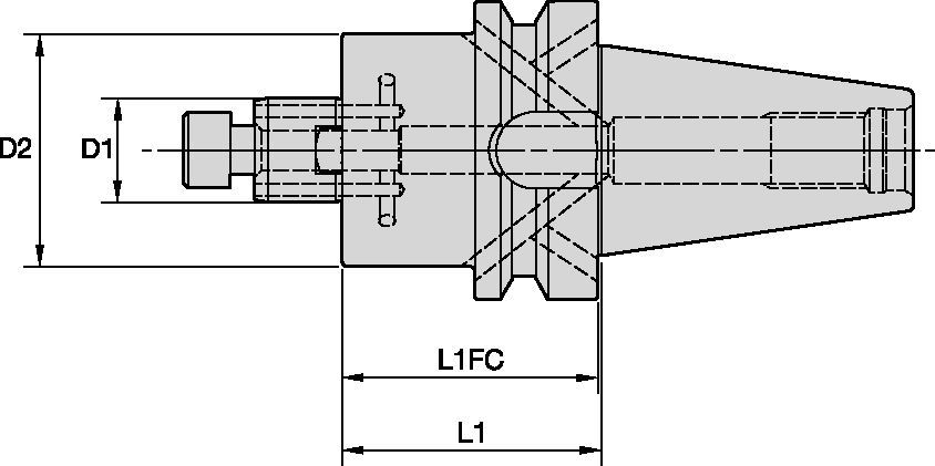 Shell Mill Adapters with Through Coolant