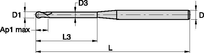 Vision Plus™ Micro • Series 7N21 • Ball Nose • Cylindrical Shank • Metric