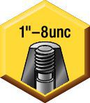 Schaft – 1"–8 UNC- Anzugsgewinde