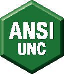 Especificaciones del fabricante: ANSI UNC