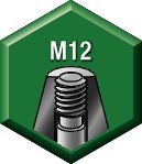 拉杆螺纹型号： M12