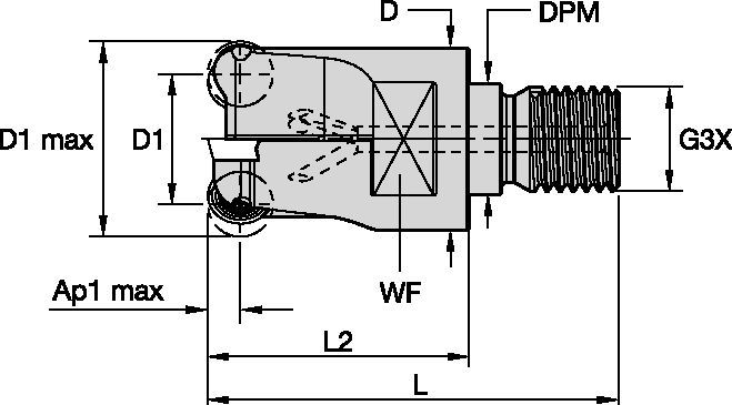 M100 - Screw-On RD1003.. - Metric 2021375 - WIDIA