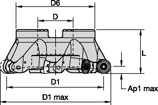 M100 - Shell Mills RD1605..- Metric 2021350 - WIDIA