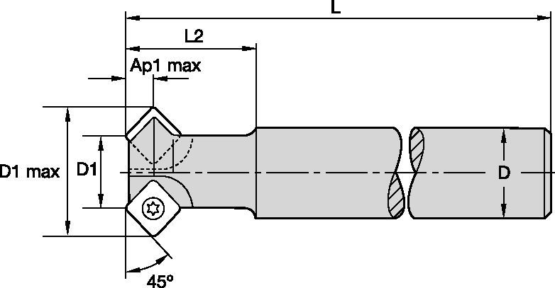 M25 - Cylindrical Shank SD0903 - Metric 2022636 - WIDIA