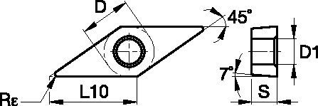 Screw-On GCHW060202 Insert 2827601 - Widia