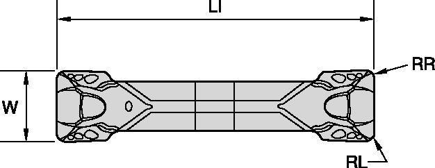 WMT™ WMTS405M4U03PT Grooving and Turning Insert 4169560 - Widia