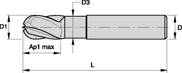 Series 7050/7060 Solid End Milling - 1724326 - WIDIA