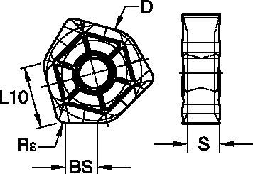 M1200 - XNGJ-GD3 Wiper - HN0905 3523620 - WIDIA