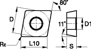 Screw-On CPHH06T102 Insert 2824454 - Widia