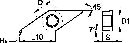 Screw-On GCHT060204 Insert 2827525 - Widia